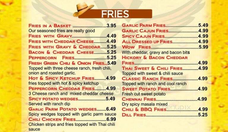 Wow! Wing House - Markham, ON menu_pic