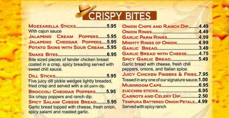 Wow! Wing House - Markham, ON menu_pic