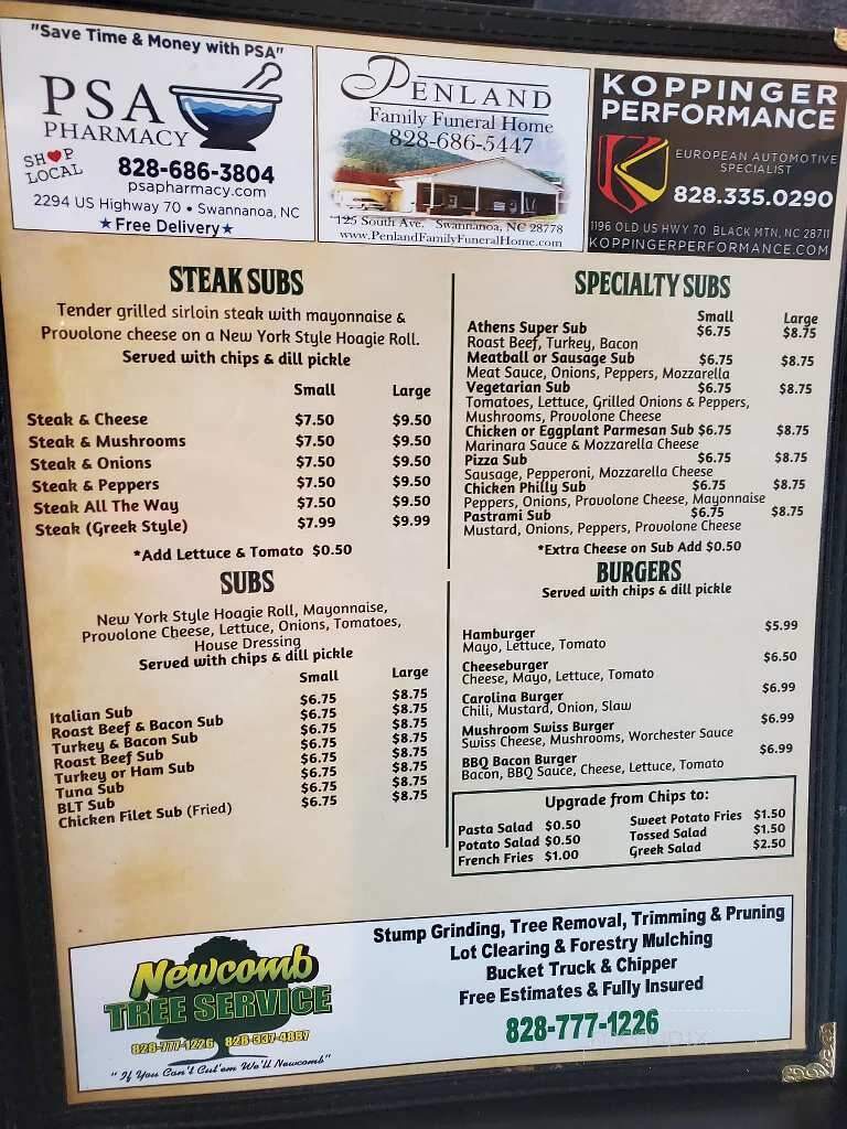 Athens Pizza - Swannanoa, NC menu_pic