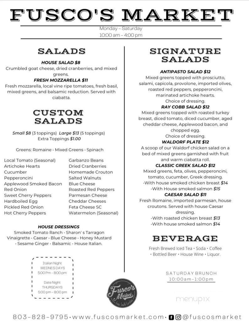 Fusco's Market - Irmo, SC menu_pic