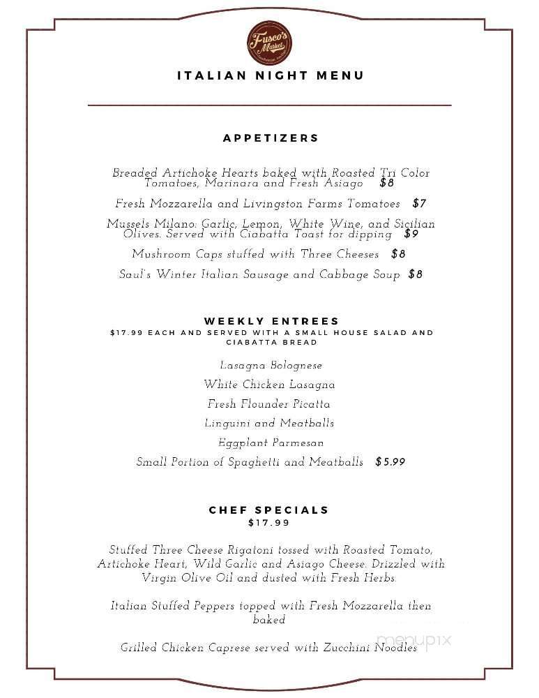 Fusco's Market - Irmo, SC menu_pic
