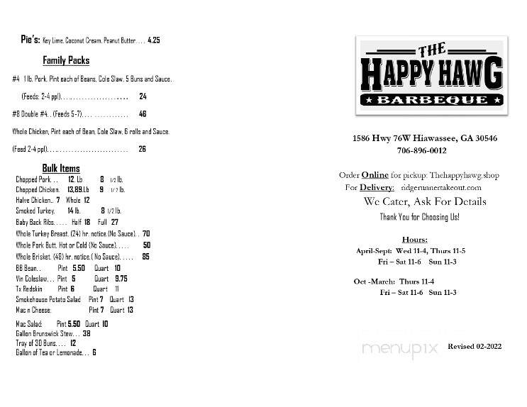 The Happy Hawg - Hiawassee, GA