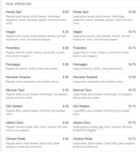 New England House Of Pizza - Braintree, MA menu_pic