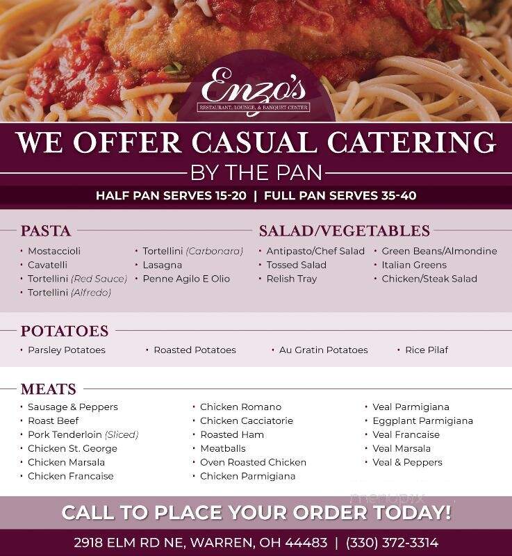 Enzo's Restaurant - Warren, OH menu_pic