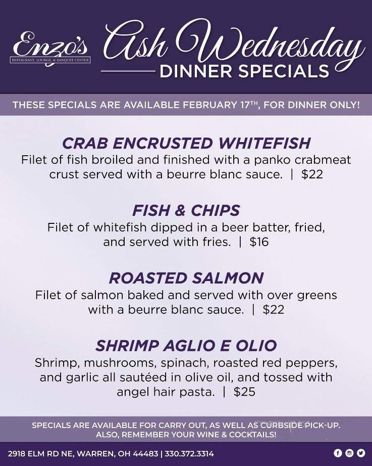 Enzo's Restaurant - Warren, OH menu_pic