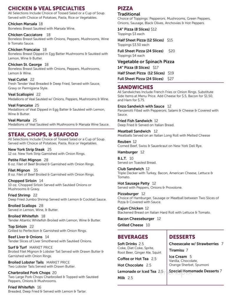 Enzo's Restaurant - Warren, OH menu_pic