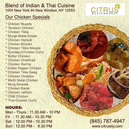 Citrus Restaurant - New Windsor, NY menu_pic