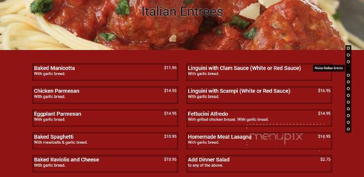 Original Nicco's Pizza Italian Restaurant - Pahrump, NV menu_pic
