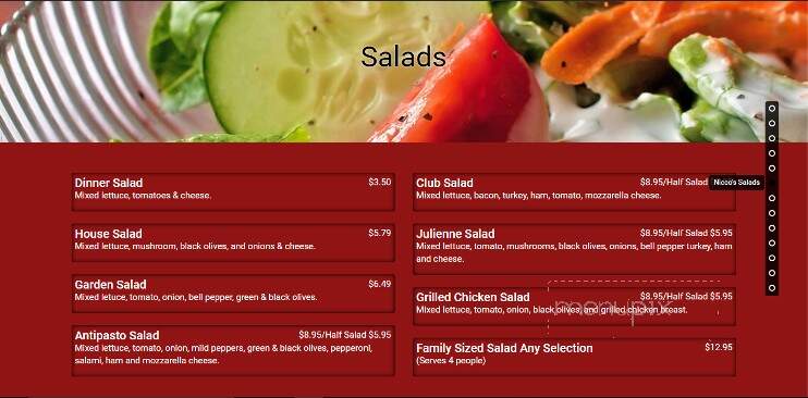 Original Nicco's Pizza Italian Restaurant - Pahrump, NV menu_pic