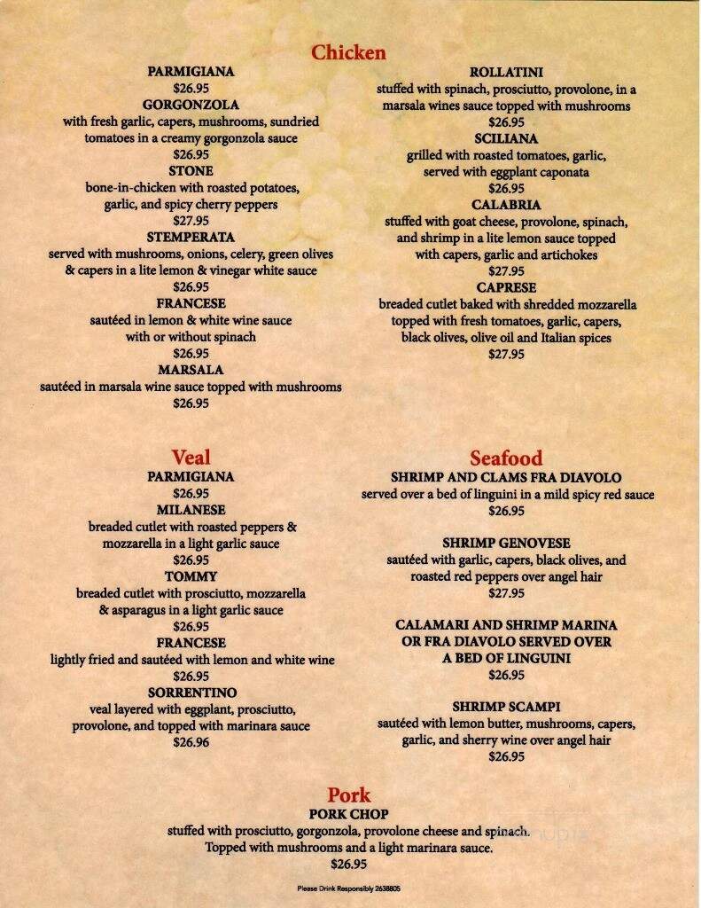 Cantina Cafe Ristorante - Middletown, CT menu_pic