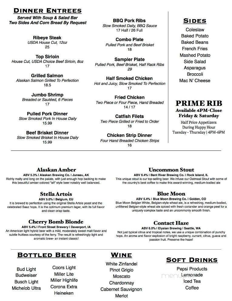 Aircraft Grill - Moline, IL menu_pic