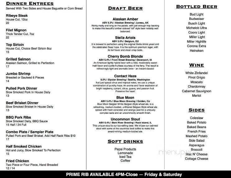 Aircraft Grill - Moline, IL menu_pic