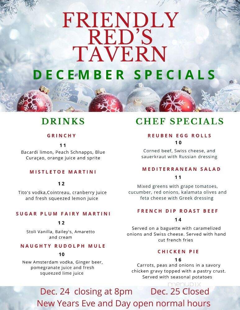 Red's Tavern - Windham, NH menu_pic