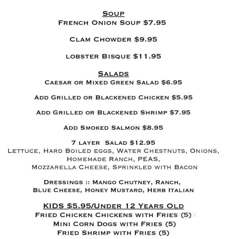 Blue Water Bay Restaurant - Melrose, FL menu_pic