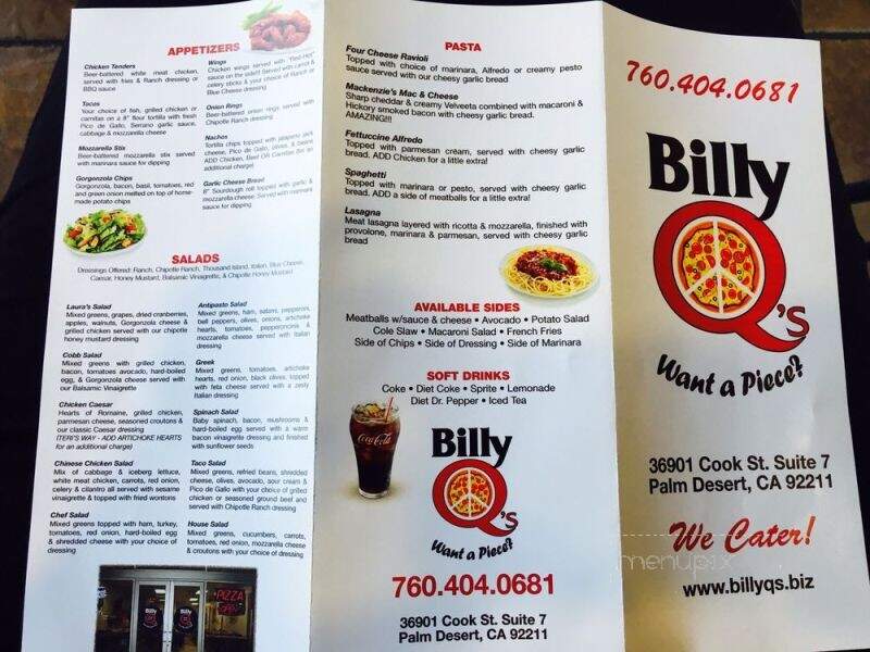 Billy Q's Pizza - Palm Desert, CA