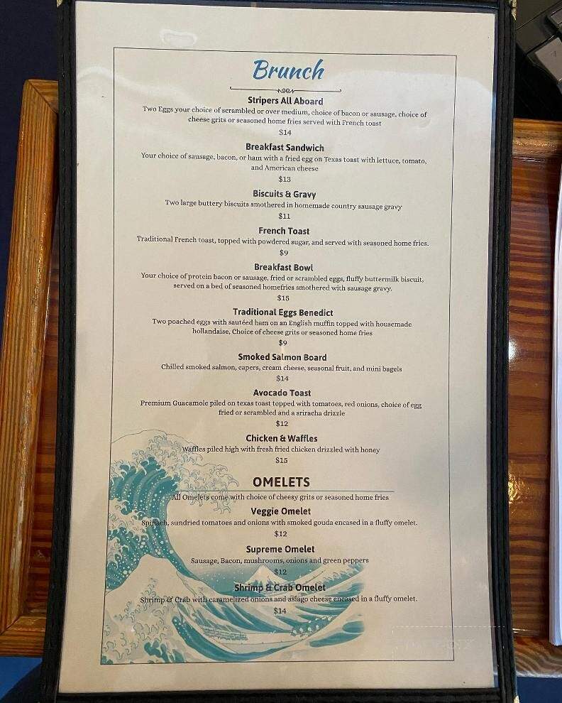 Stripers Bar & Grill - Manteo, NC menu_pic