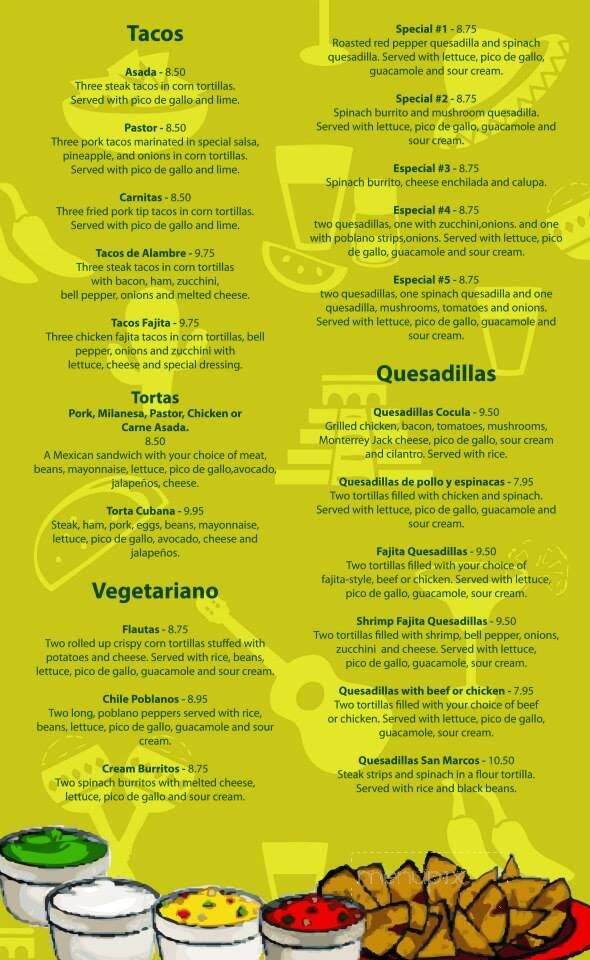 Cocula Mexican Grill - Columbus, NC menu_pic