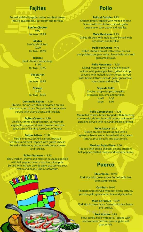 Cocula Mexican Grill - Columbus, NC menu_pic