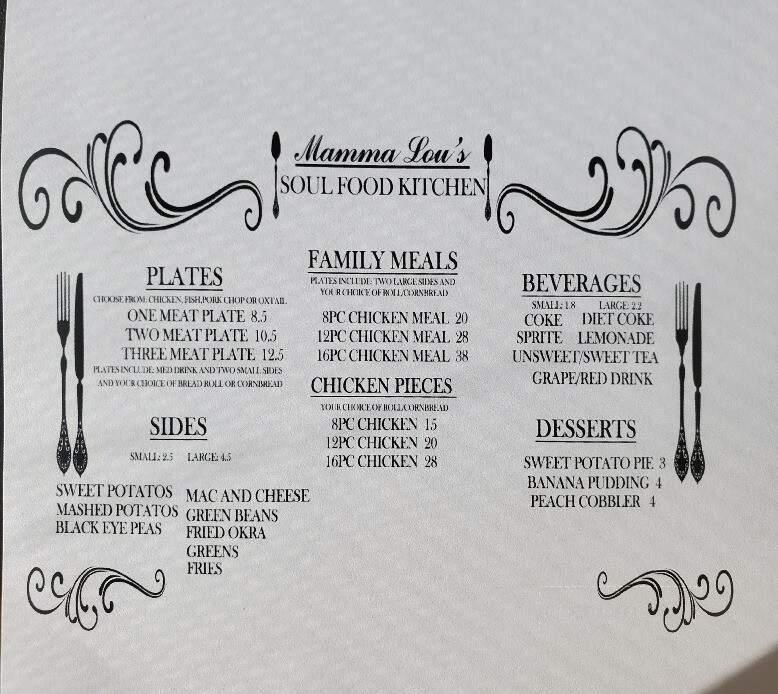 Mamma Lou's - San Antonio, TX menu_pic