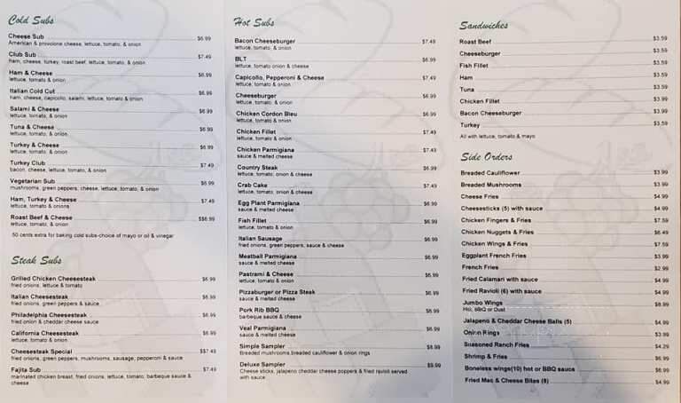 Little Italy Family Restaurant - Aspers, PA menu_pic