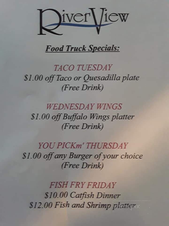 River Terrace Club Restaurant - San Angelo, TX menu_pic