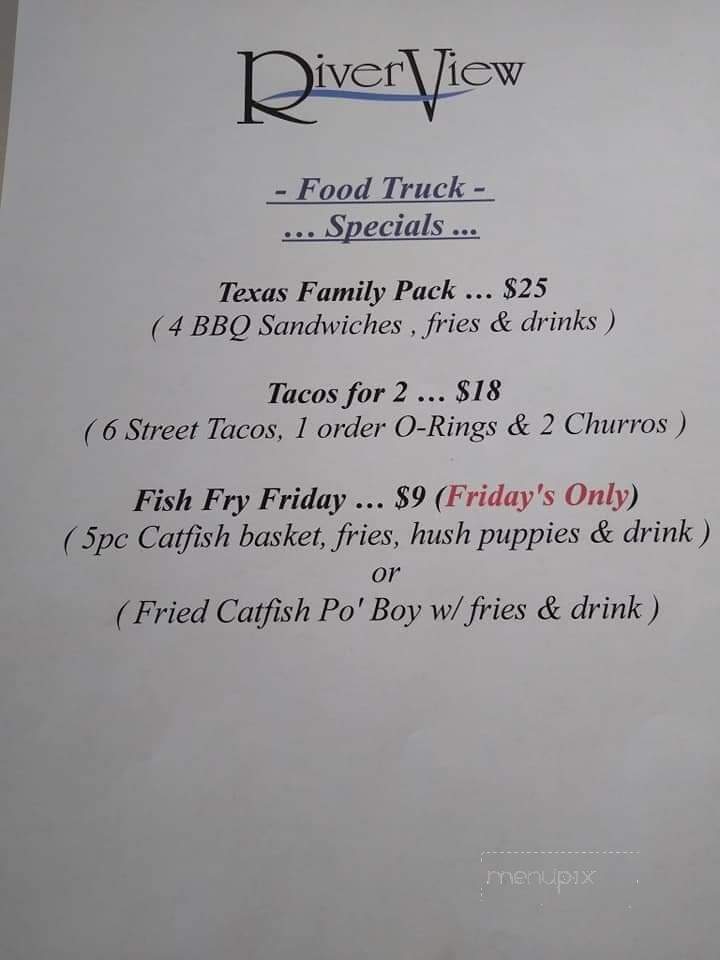 River Terrace Club Restaurant - San Angelo, TX menu_pic