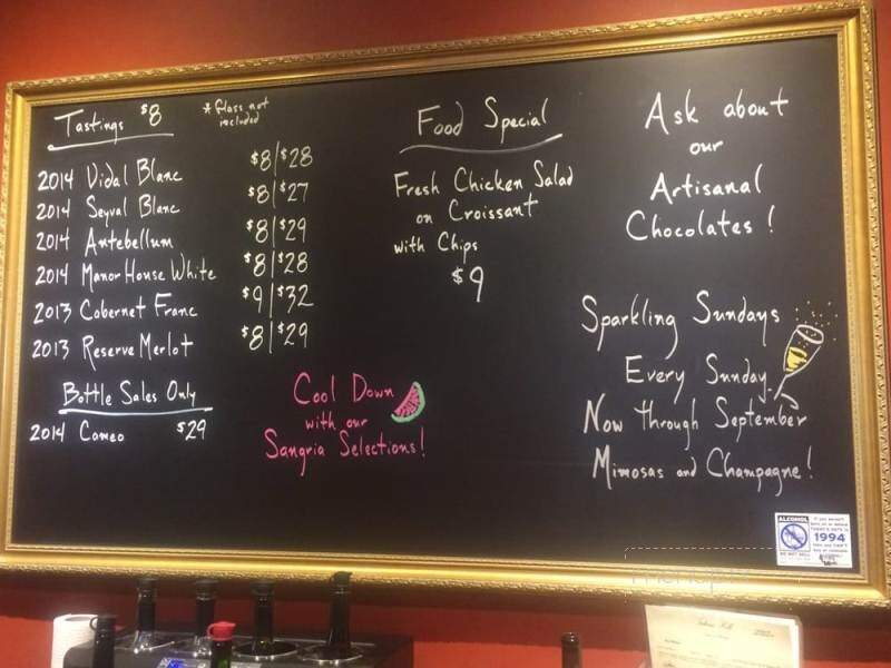 Valerie Hill Vineyard & Winery - Stephens City, VA menu_pic