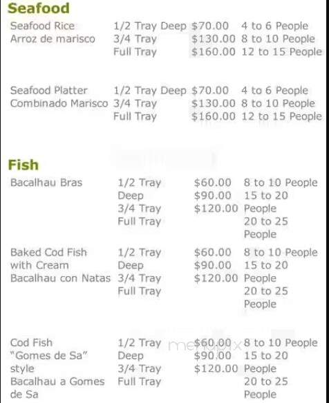 Gallo Churrasqueira - Vaughan, ON menu_pic