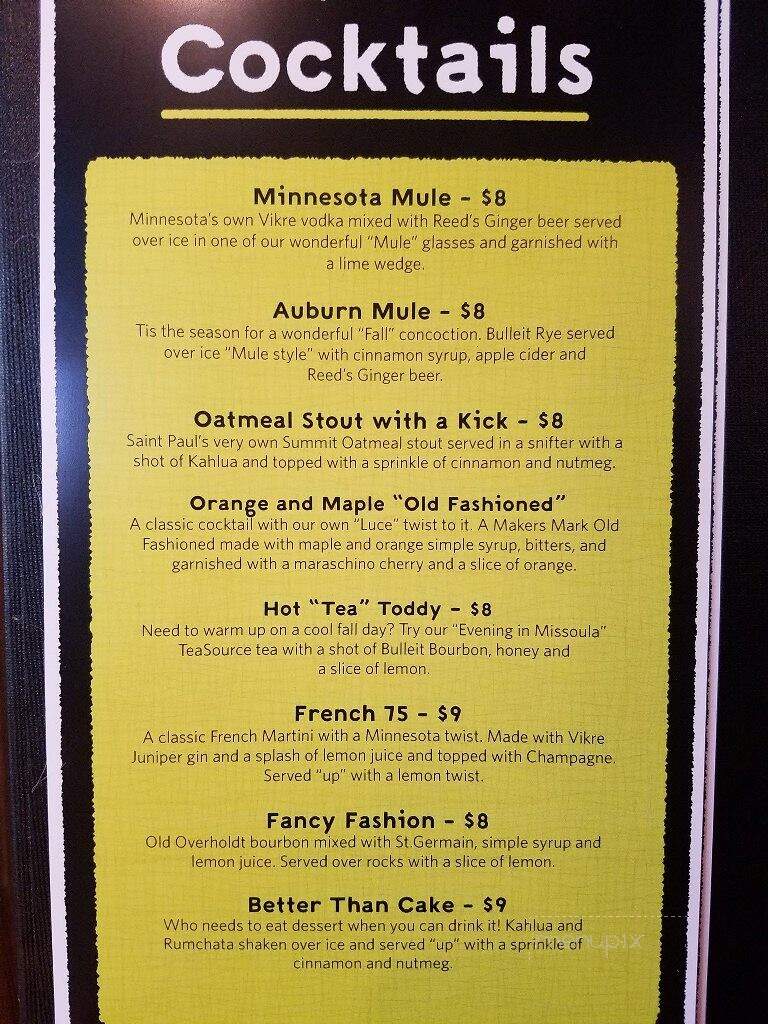 Pizza Luce - Roseville, MN menu_pic
