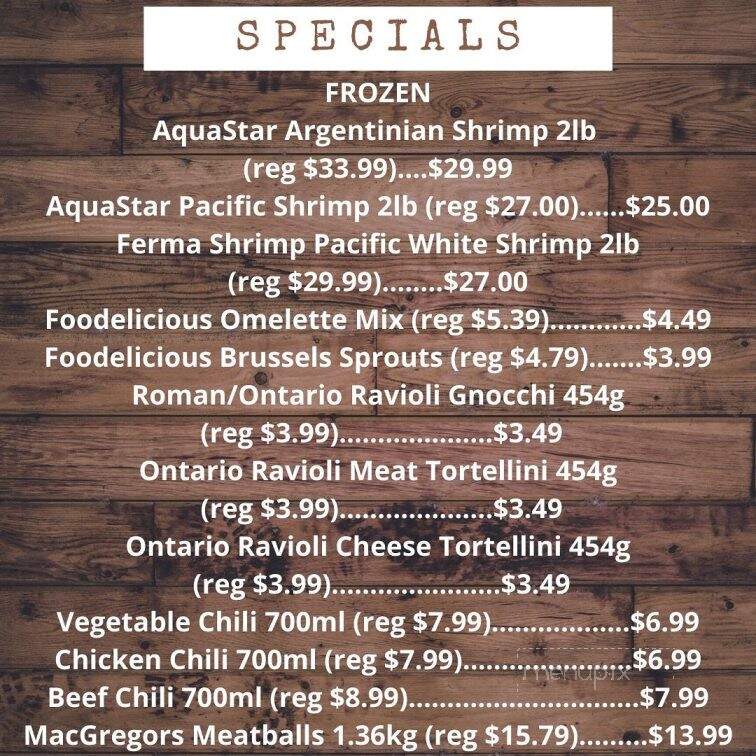 Sweet's Paradise - Hamilton, ON menu_pic