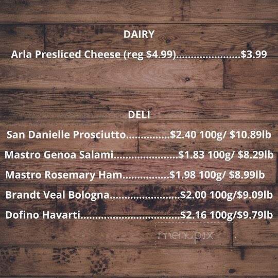 Sweet's Paradise - Hamilton, ON menu_pic