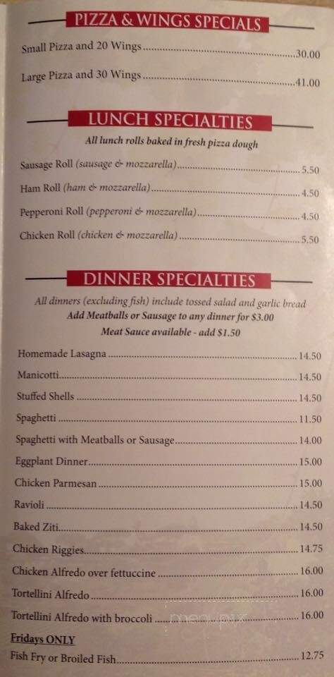 New York Pizzeria - Waterville, NY menu_pic