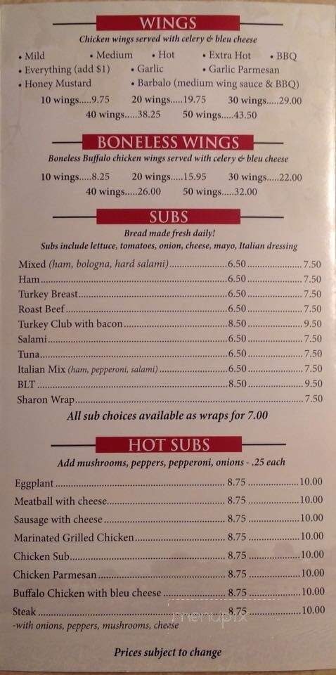 New York Pizzeria - Waterville, NY menu_pic