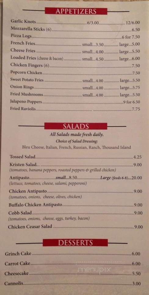 New York Pizzeria - Waterville, NY menu_pic