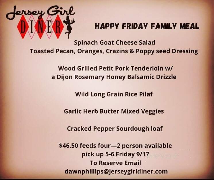 Jersey Girl Diner - Morristown, TN menu_pic