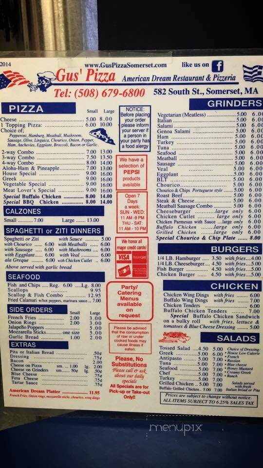 Gus's Pizza - Somerset, MA