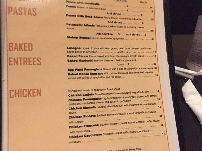 Dominic's Bistro Italian - Sun City, AZ menu_pic