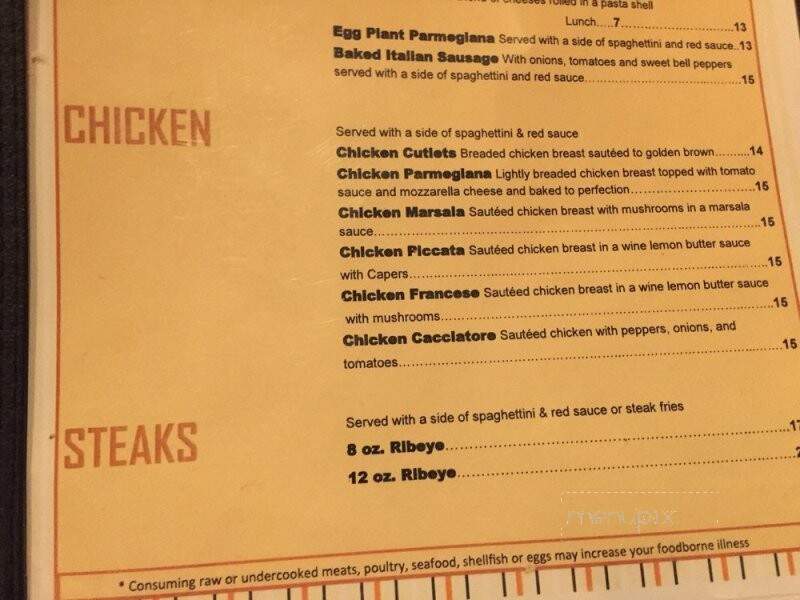 Dominic's Bistro Italian - Sun City, AZ menu_pic