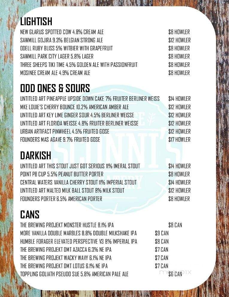 Sconni's Alehouse & Eatery - Schofield, WI menu_pic