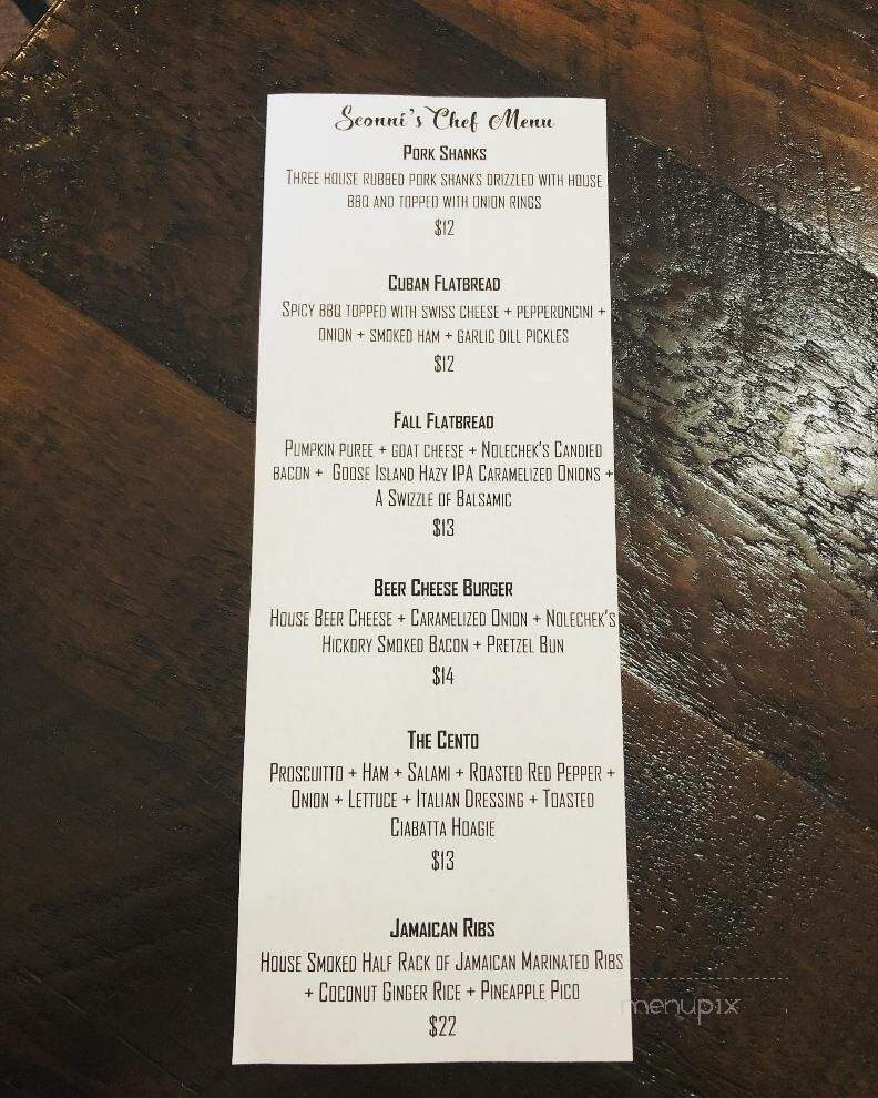 Sconni's Alehouse & Eatery - Schofield, WI menu_pic