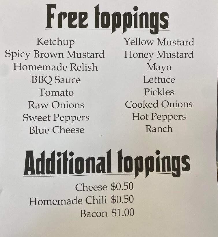 Godfather's - Winterville, NC menu_pic