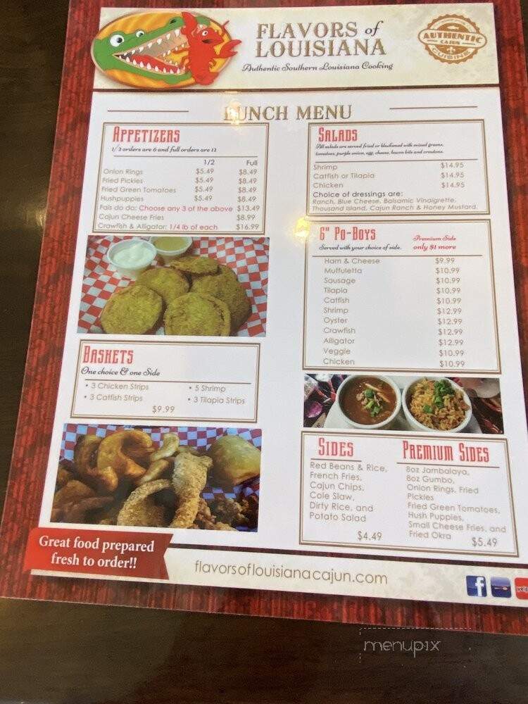 Flavors of Louisiana - Avondale, AZ menu_pic