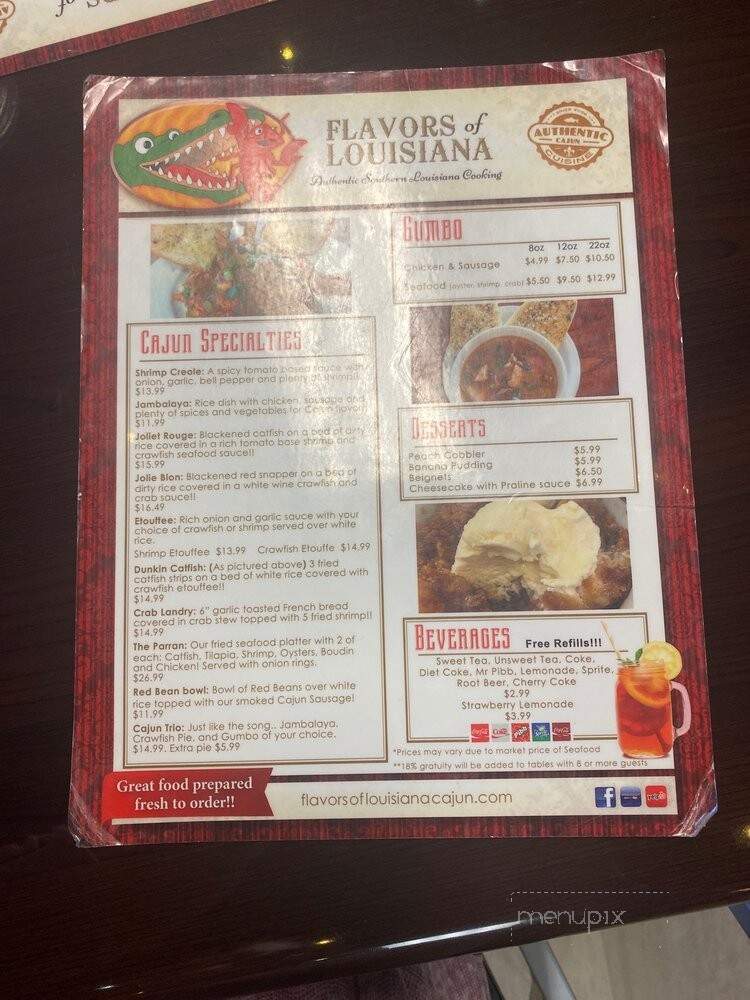 Flavors of Louisiana - Avondale, AZ menu_pic