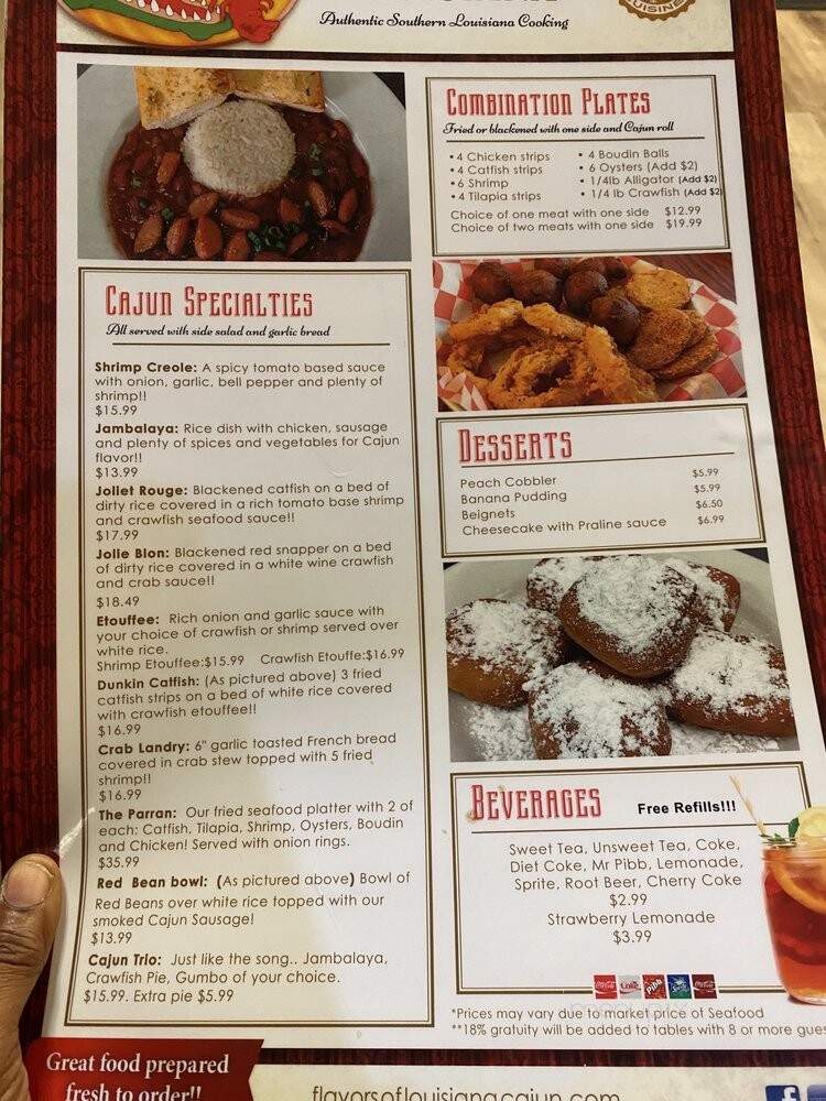 Flavors of Louisiana - Avondale, AZ menu_pic