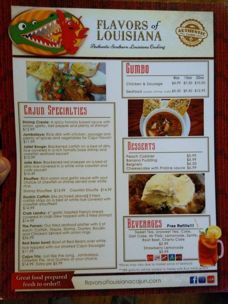 Flavors of Louisiana - Avondale, AZ menu_pic