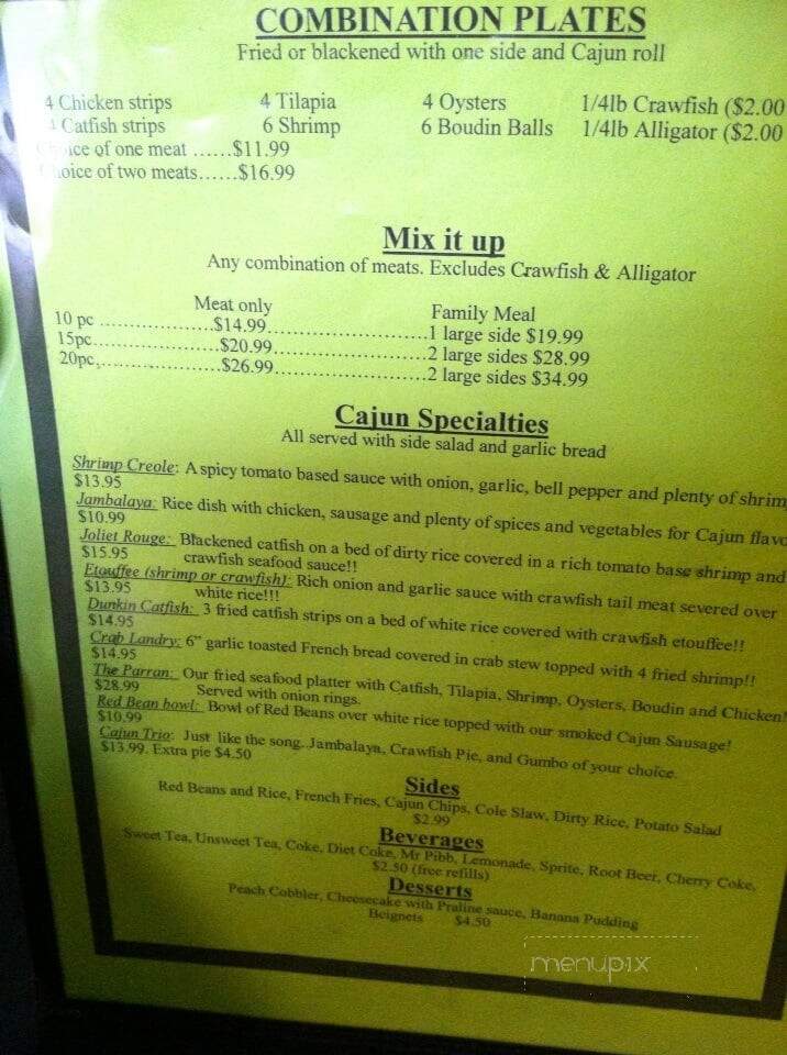 Flavors of Louisiana - Avondale, AZ menu_pic