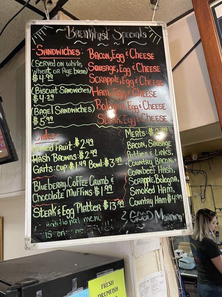 Sting-Ray's Restaurant - Cape Charles, VA menu_pic