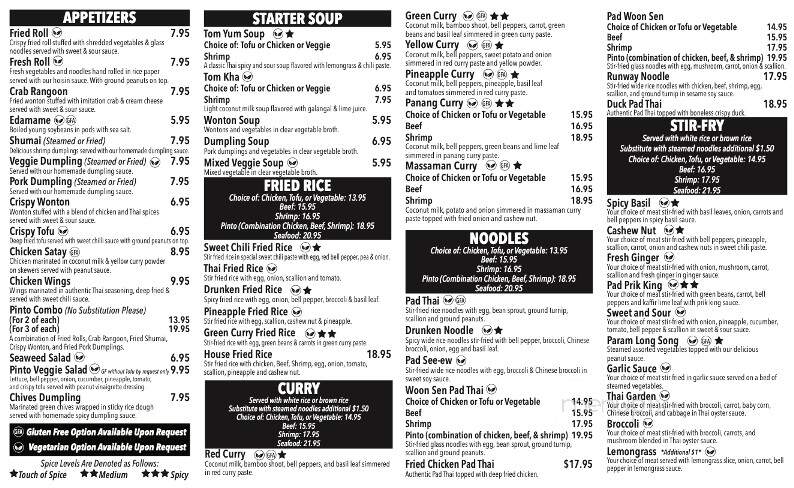Pinto Thai To Go - Augusta, ME menu_pic