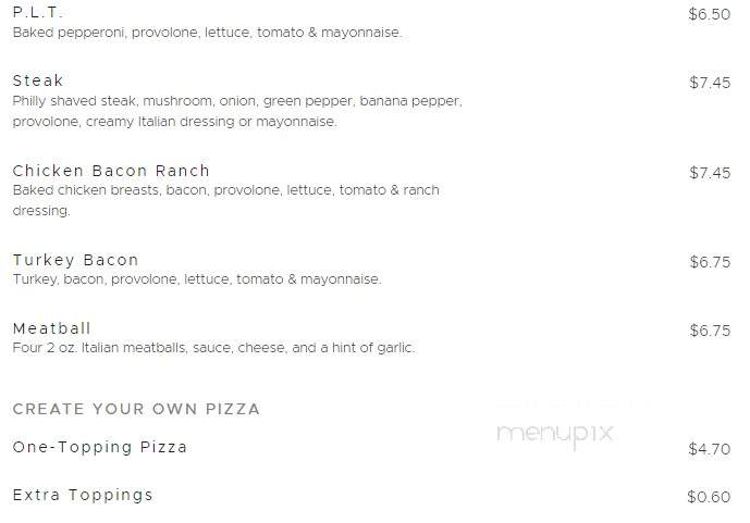 Michael's Pizzeria - Jacksontown, OH menu_pic
