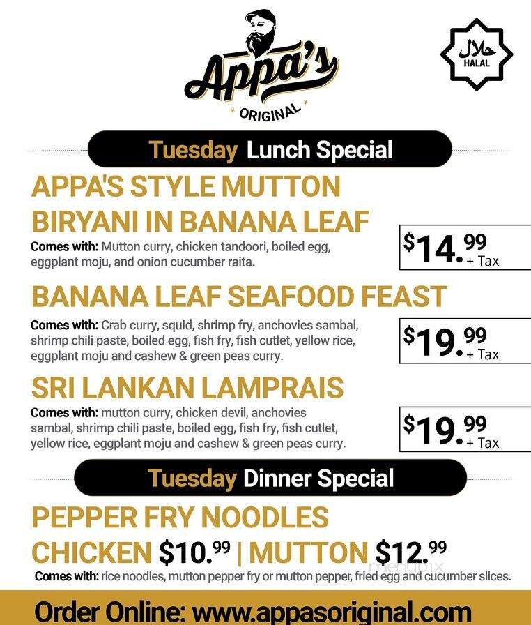 Appa's Original - Markham, ON